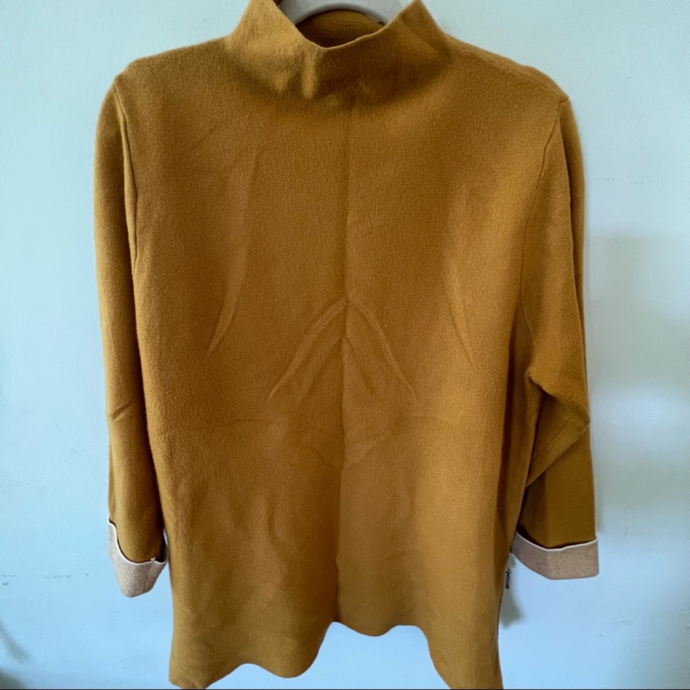 Tahari Moc Neck Sweater Soft Sz XL